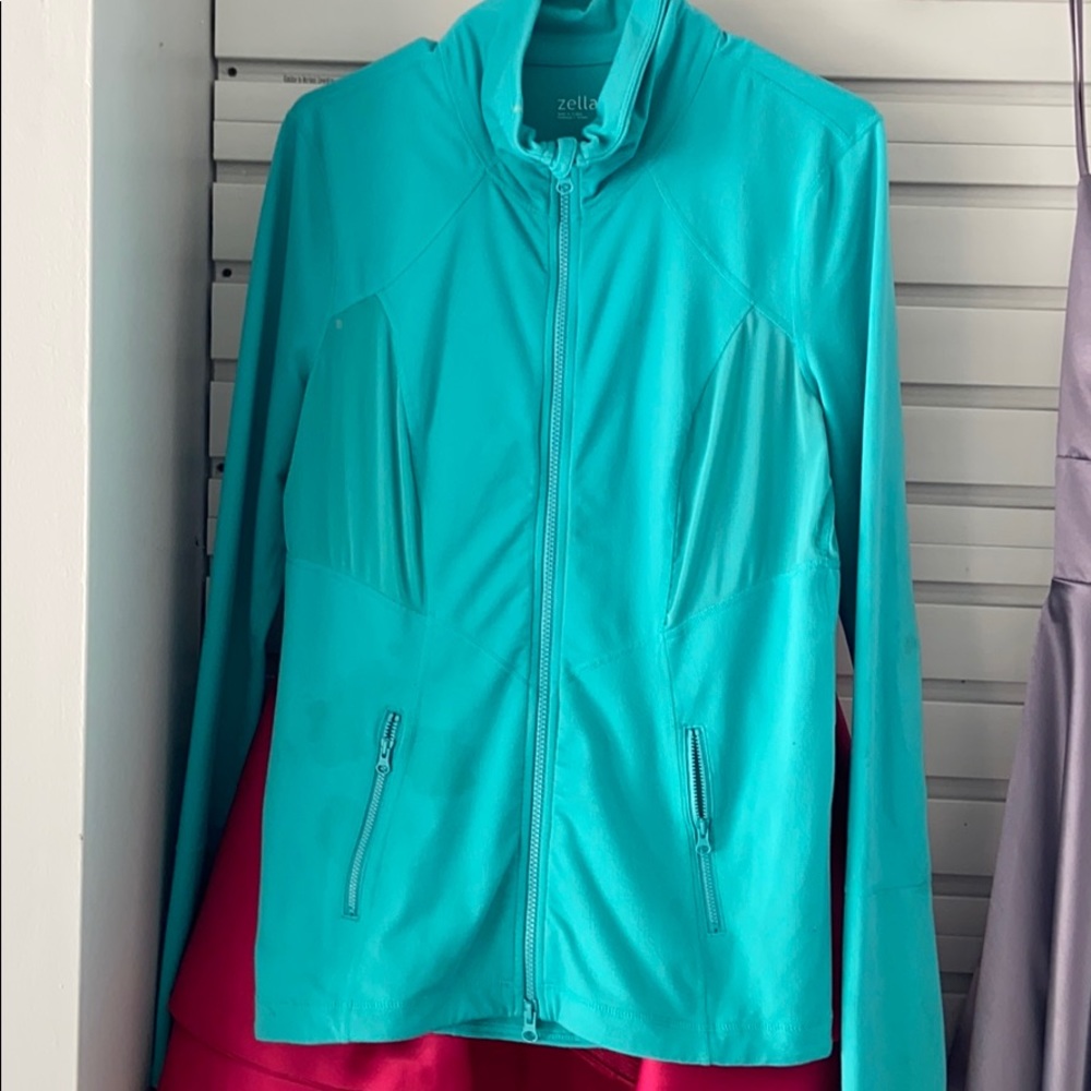 Zella teal zip-up jacket
